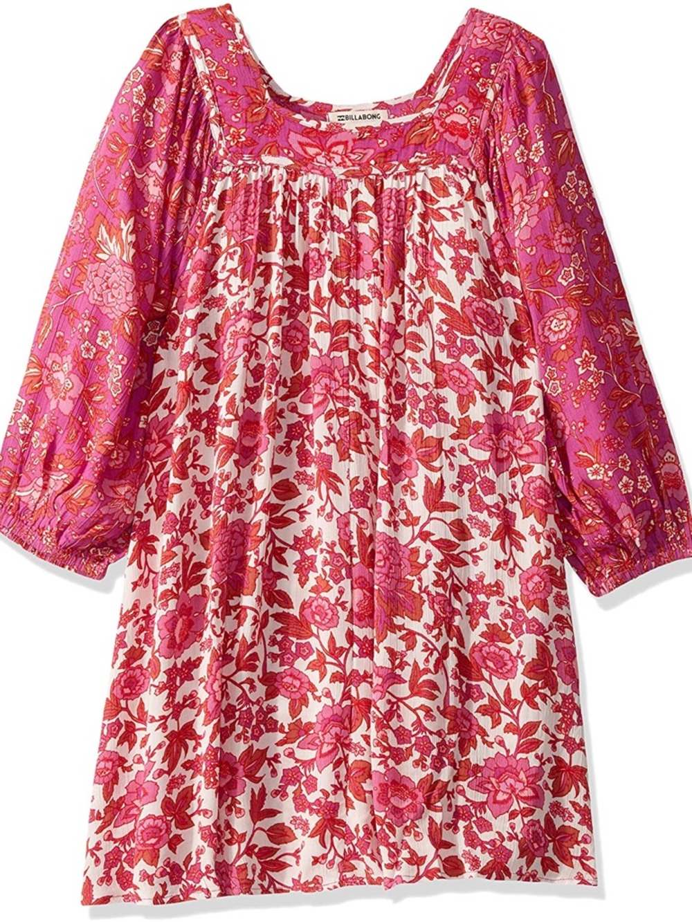 Billabong Girls' Pink Floral Casual Dress